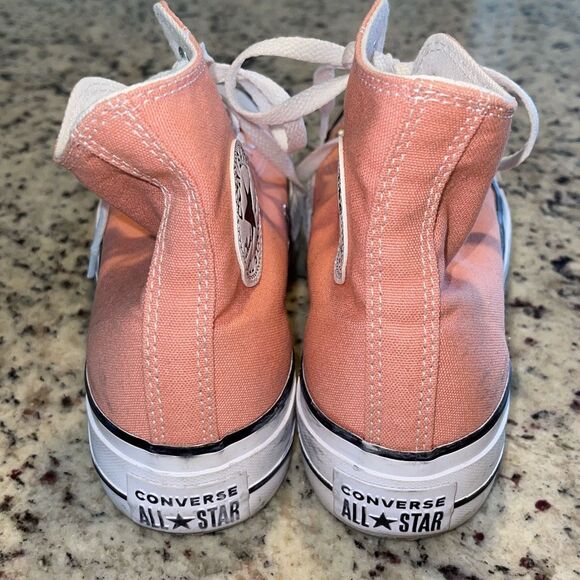 Converse‎ Womens Chuck Taylor All Star Lift Platform Sneakers Vintage Peach Sz 5 - Picture 4 of 8